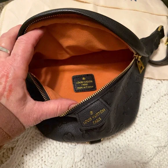 Black leather waist Bag - Picture 3 of 3
